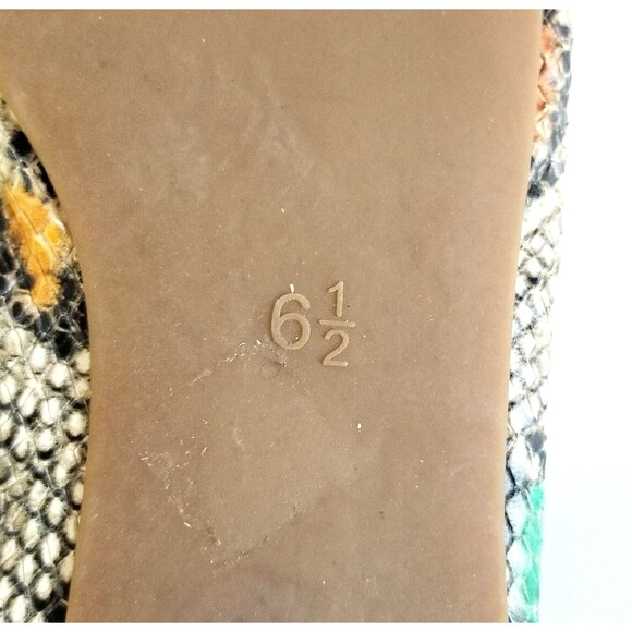 MADEWELL The Cory Flat Snake Embossed Leather Sz 6.5 Light Umber Slip On Shoes - Picture 13 of 13